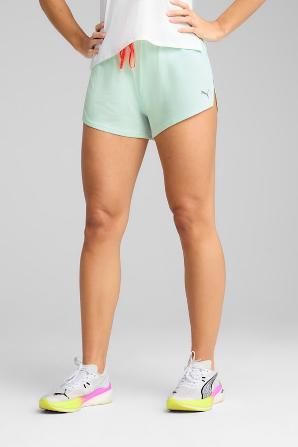 PUMA RUN Knit 3" Split Shorts Women, Peaceful Blue, extralarge